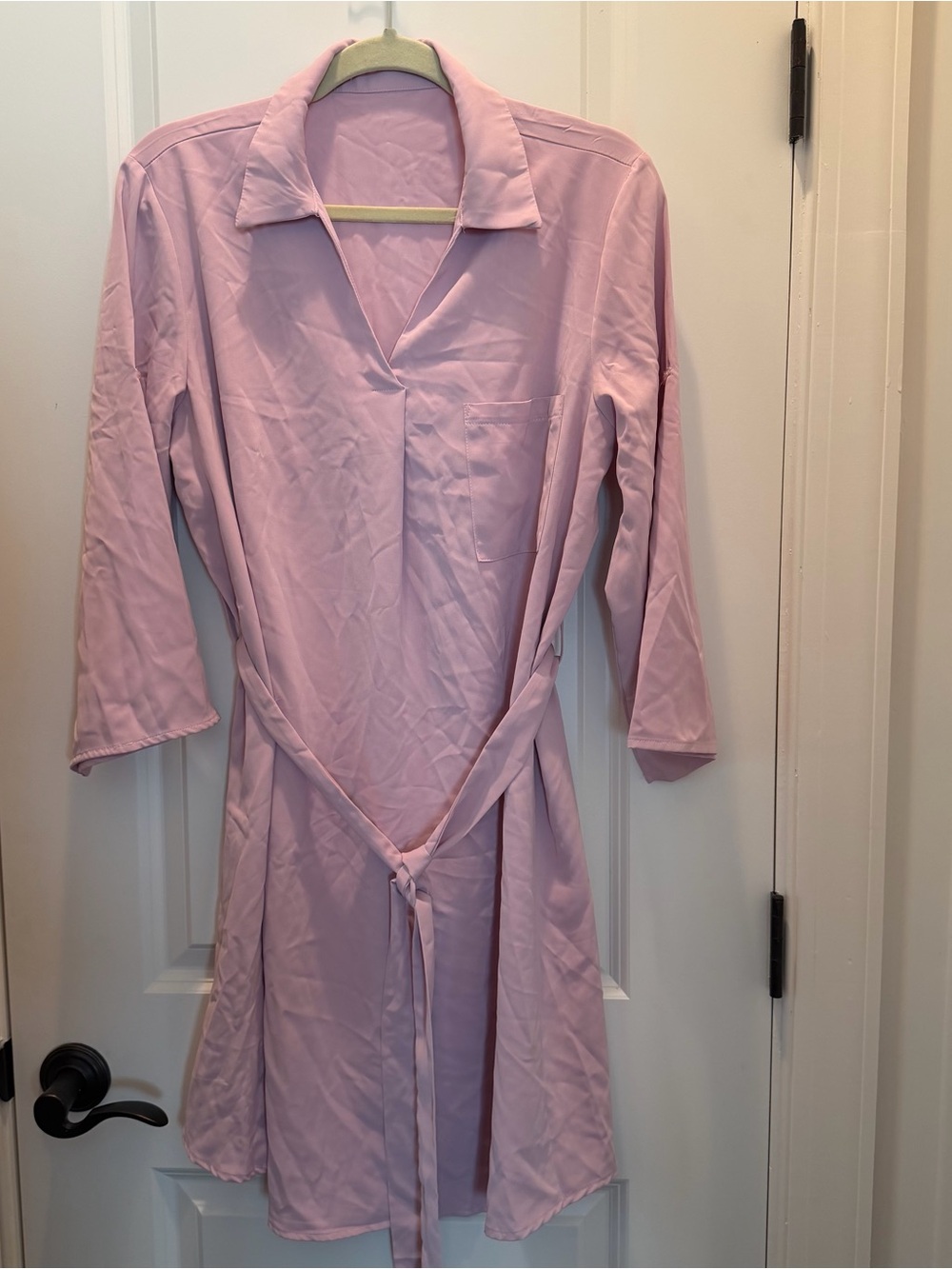Women's Satin Robe - Light Pink